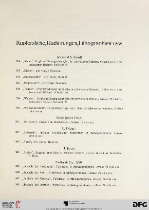 Kupferstiche, Radierungen, Lithographien usw. (Nr. 354-400)