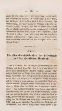 172-186 Die Grundverschiedenheit der heidnischen und der christlichen Baukunst