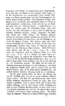 Ausnahmefälle; Curvenbüschel nter Ordnung.