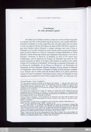Conclusion de cette première partie