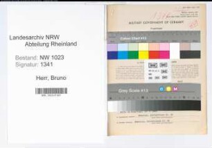 Entnazifizierung Bruno Herr , geb. 18.11.1888 (Architekt)