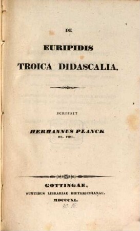 De Euripidis Didascalia