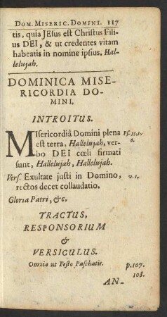 Dominica Misericordia Domini.