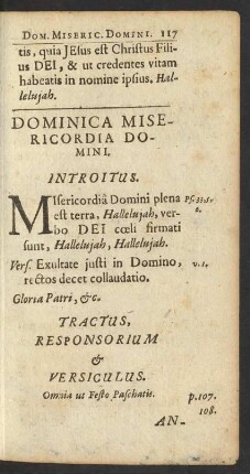 Dominica Misericordia Domini.