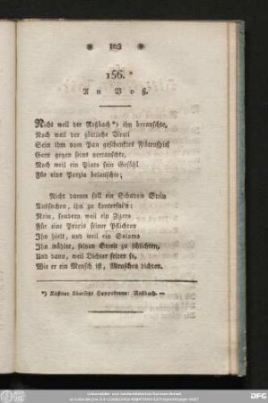156. An Voß.