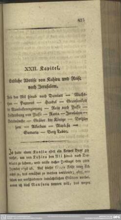 XXII. Kapitel. Endliche Abreise von Kahira und Reise nach Jerusalem