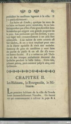 Chapitre. II. Les Habitants, la Bourgeoisie, le Militaire
