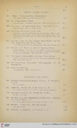 Porträts von Dürer (Nr. 760 - 768)