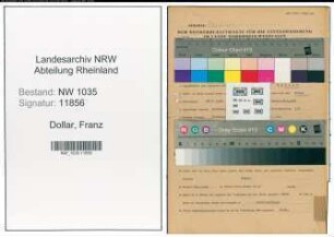 Entnazifizierung Franz Dollar , geb. 28.08.1908 (Holzmeister)