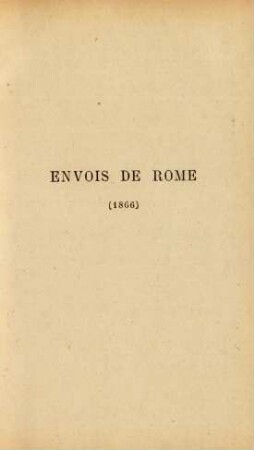 Envois De Rome (1866)