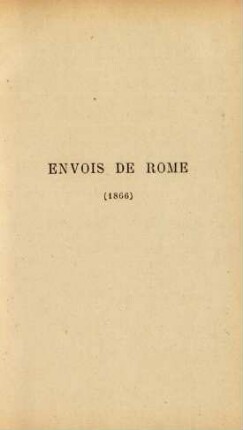 Envois De Rome (1866)