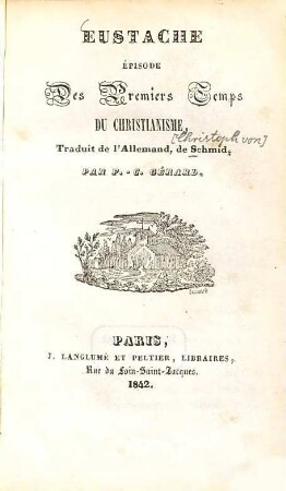 Eustache : épisode des premiers temps du christianisme