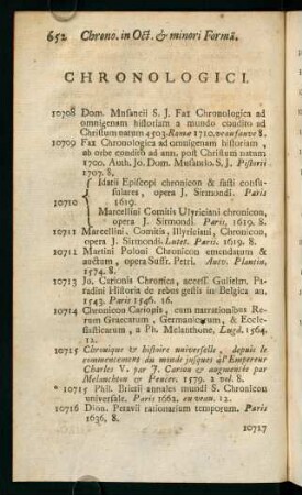 652-655, Chronologici