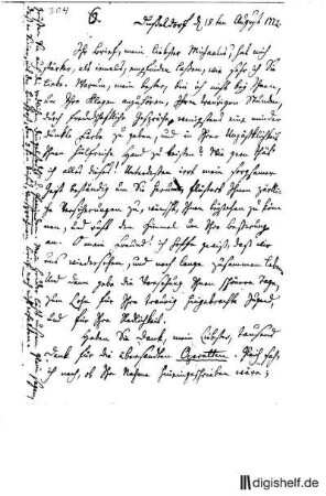 304: Brief von Johann Georg Jacobi an Johann Benjamin Michaelis