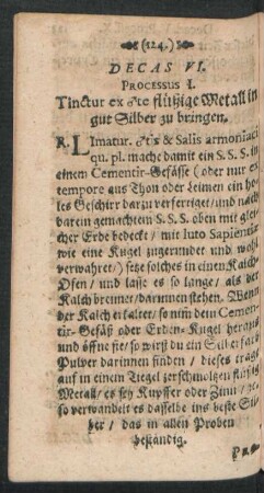 Decas VI. Processus I. - X.