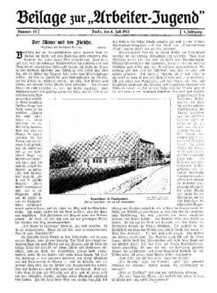 Der Mann mit der Flasche : (Schluß) ; [Beilage zur "Arbeiter-Jugend"]