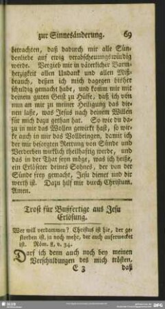 Trost für Bußfertige aus Jesu Erlösung
