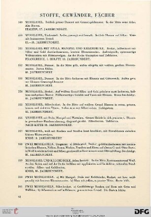 Stoffe, Gewänder, Fächer (Nr. 349-375)