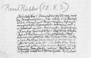 Brief an Raoul Richter