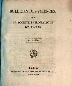 Bulletin. 1824 = 3. Sér., Vol. 11