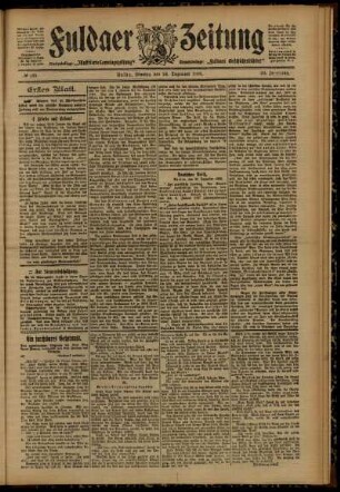 Erste Ausgabe vom Montag, den 24. Dezember 1906.