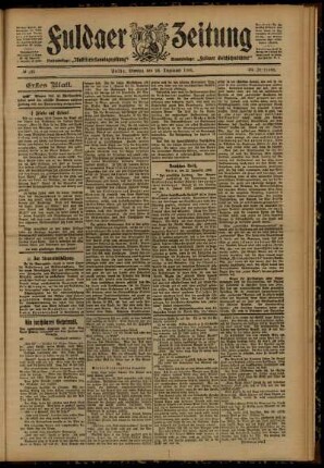 Erste Ausgabe vom Montag, den 24. Dezember 1906.
