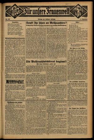 Zweite Ausgabe vom Freitag, den 04. Dezember 1931.