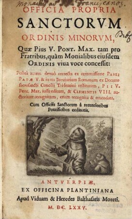 Officia propria sanctorum ordinis Minorum