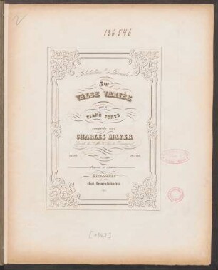 Salutation à Dresde! : 3me Valse Variée pour le Piano Forte ; Op. 101.