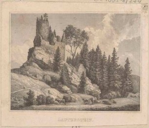 Die Burgruine Lauterstein in Niederlauterstein (Marienberg-Niederlauterstein) im Erzgebirge