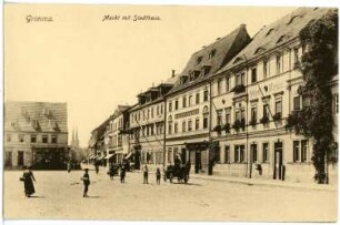 Grimma. Markt mit Stadthaus