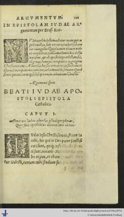 In Epistolam Iudae Argumentum.