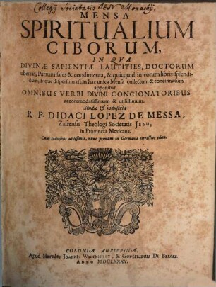 Mensa spiritualium ciborum