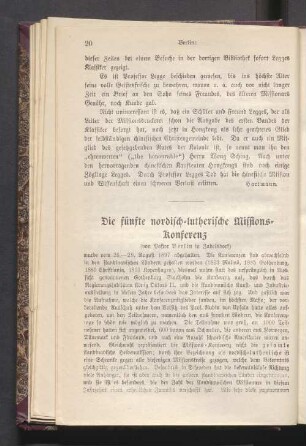 Die fünfte nordisch-lutherische Missionskonferenz