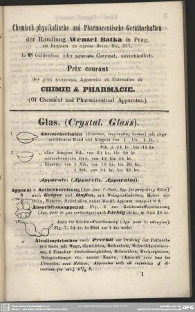 Glas. (Crystal. Glass.)