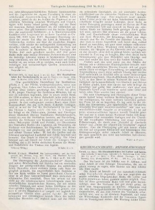 344-346 [Rezension] Grass, Hans, Die Abendmahlslehre bei Luther und Calvin