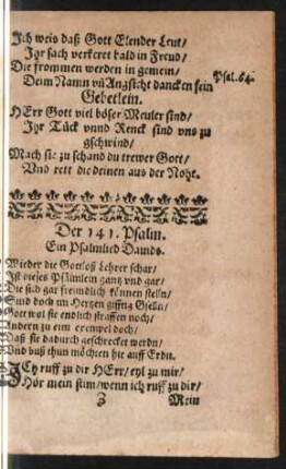 Der 141. Psalm. - Der 150. Psalm.