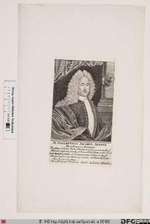Bildnis Sigmund Jacob Apin(us)