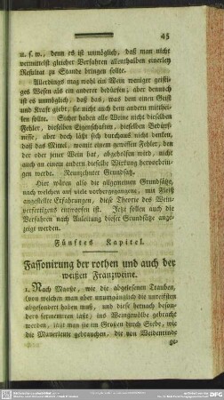 Fünftes Kapitel. Fassonirung der rothen und auch der weißen Franzweine
