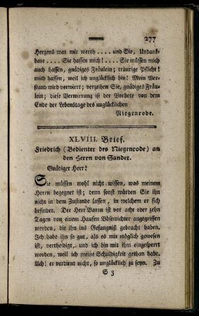 XLVIII. Brief. - LVIII. und letzter Brief.