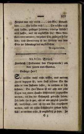 XLVIII. Brief. - LVIII. und letzter Brief.