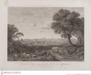 Blick auf die Via Appia Antica und die Torre di Mezzavia