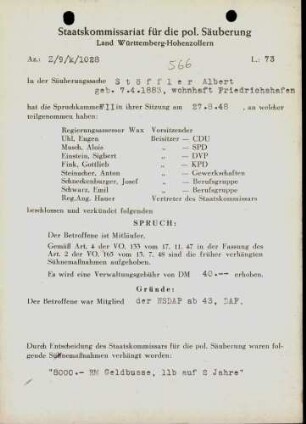 Stöffler, Albert
