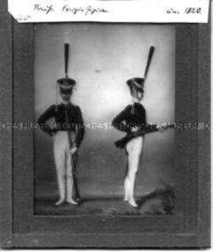 Darstellung preußischer Soldaten, um 1820