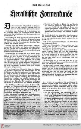 N.F. 15.1935: Heraldische Formenkunde