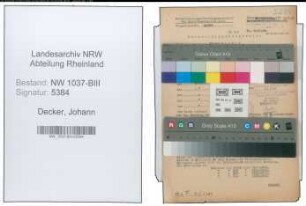 Entnazifizierung Johann Decker , geb. 25.05.1895 (Schlosser)