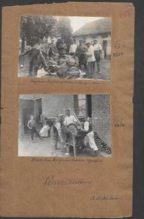Ausgabe von Bekleidungsstücken in Elfringen (Avricourt)