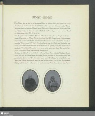 1840-1940: Photographie vor 100 Jahren
