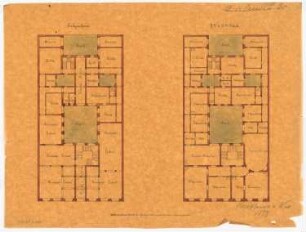 Palais Oppenfeld, Berlin-Mitte: Grundriss EG und 2./3. OG