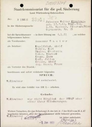 Kirchner, Johannes Walter